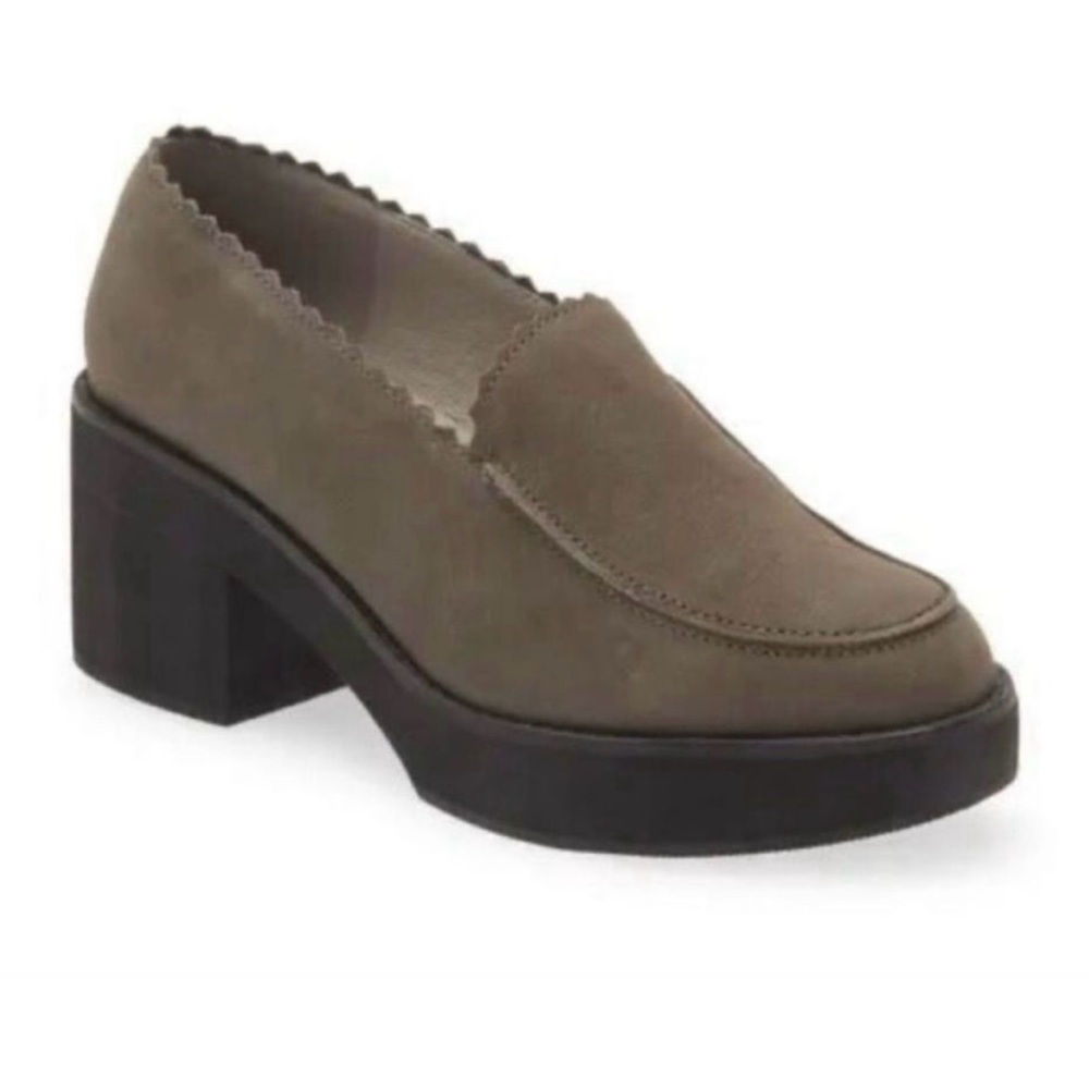 Eileen Fisher Harria Slip On Heeled Loafer Women’s Grey Size 7